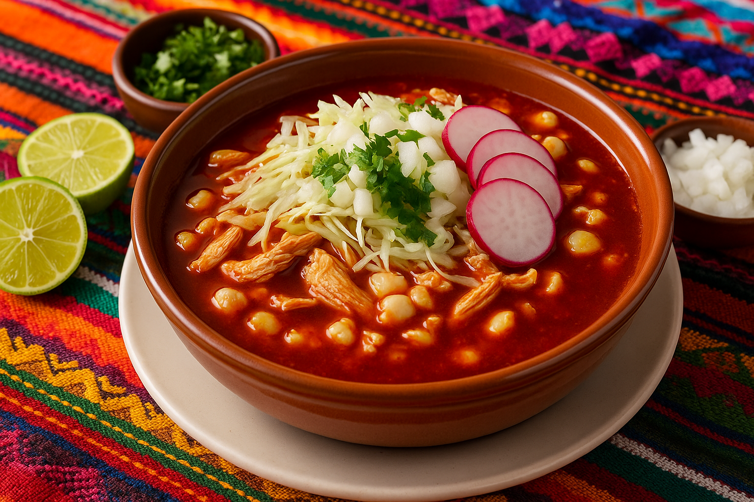 Pozole Rojo de Pollo
