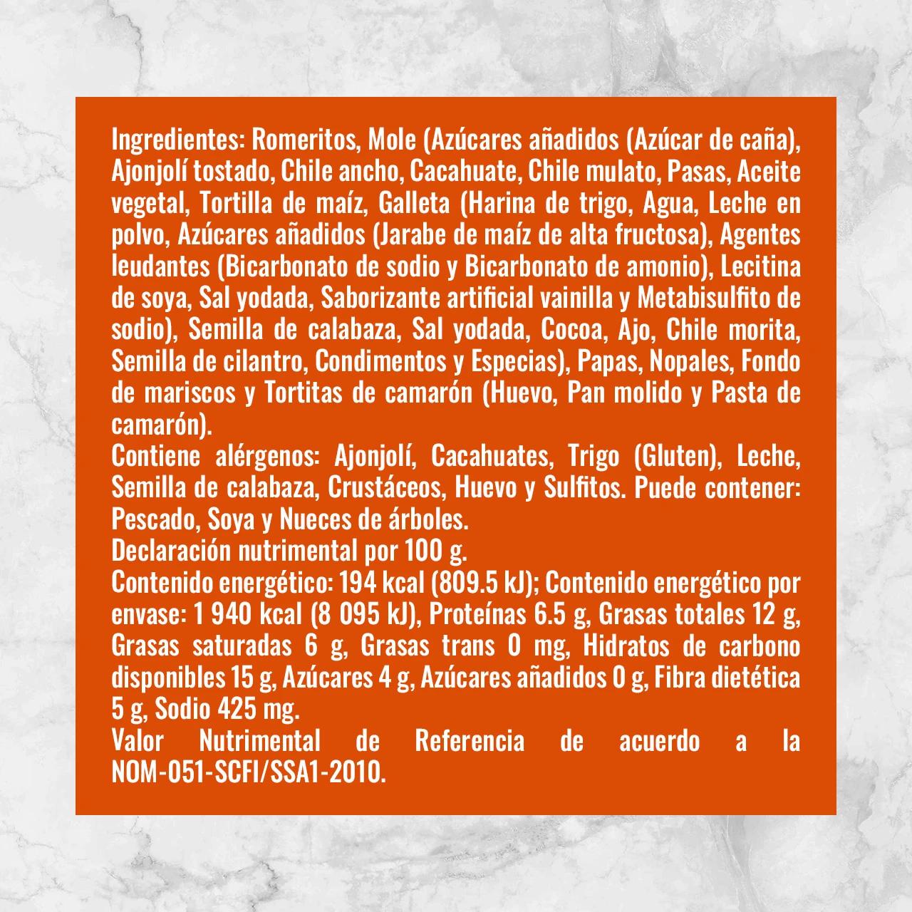 81915 ROMERITOS Info Nutrimental