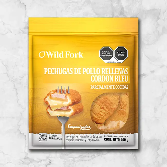 80297 WFMex Packaged PECHUGAS DE POLLO RELLENAS CORDON BLEU Aves