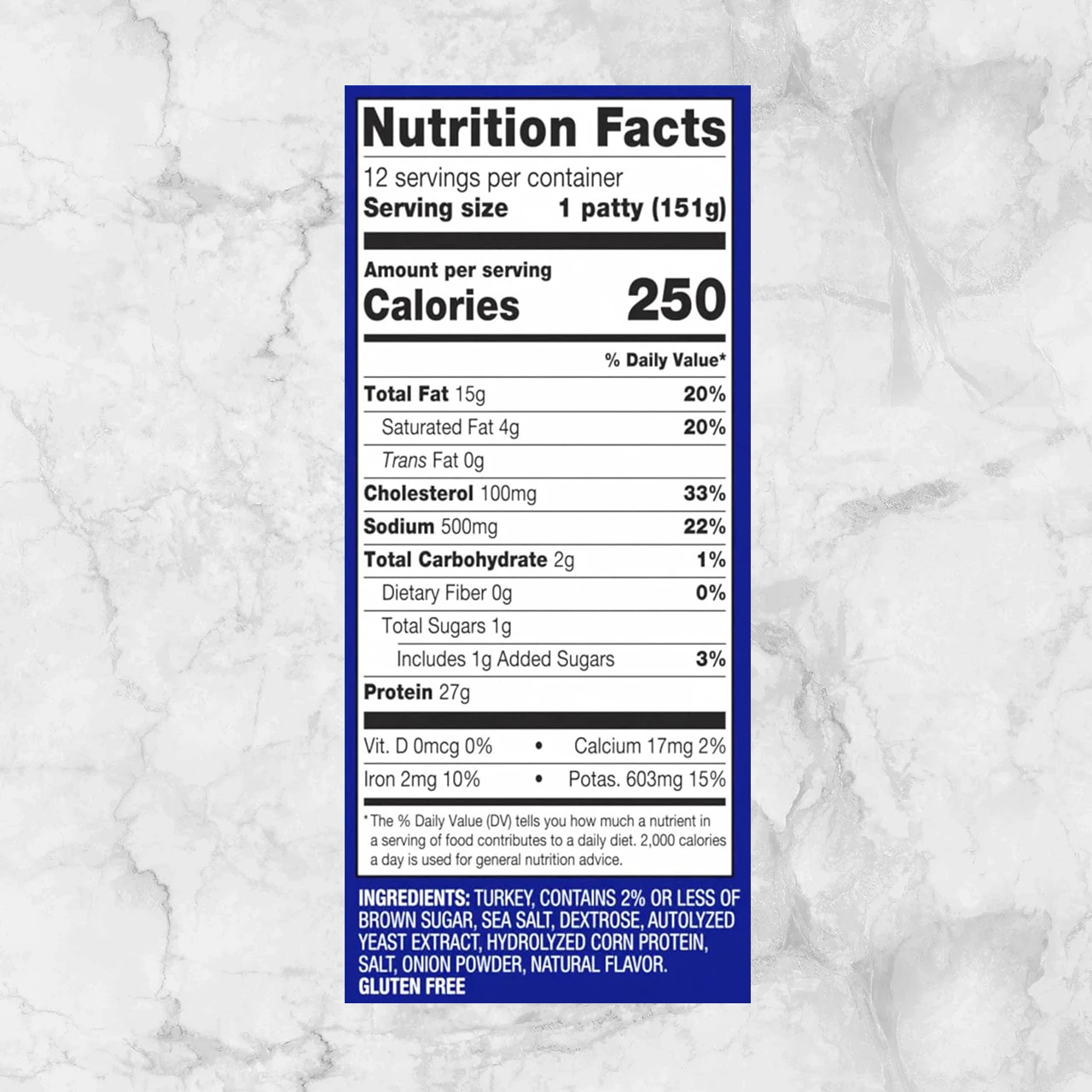 81965 HAMBURGUESA ORIGINAL PAVO BUTTERBALL Info Nutrimental (1)