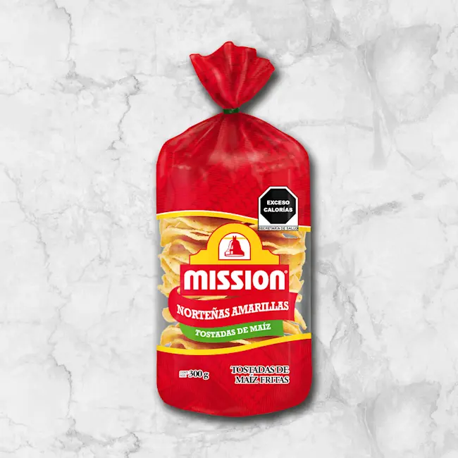 82173 WFMex Packaged TOSTADAS NORTEÑAS AMARILLAS MISSION 300g Secos