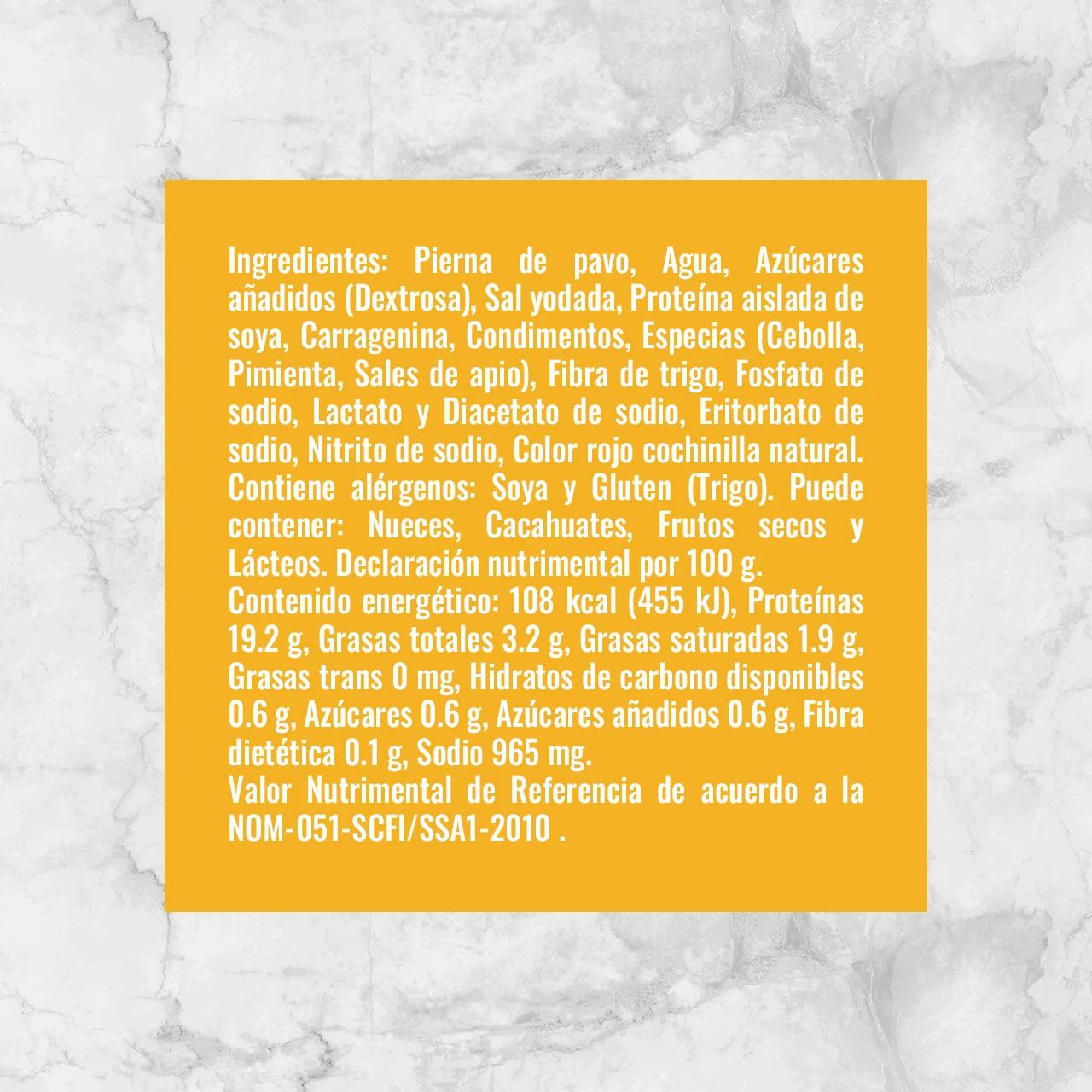 81362 PIERNA DE PAVO COCIDA Info nutrimental