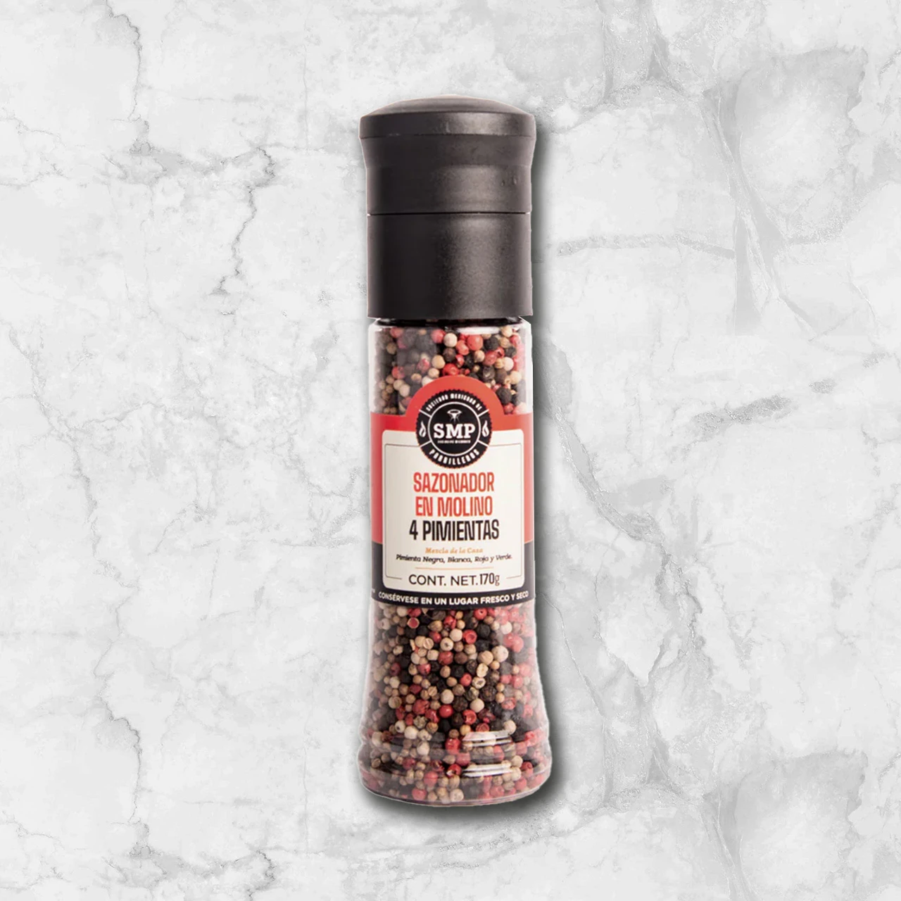 82058 WFMEx Packaged SAZONADOR EN MOLINO 4 PIMIENTAS 170G Secos