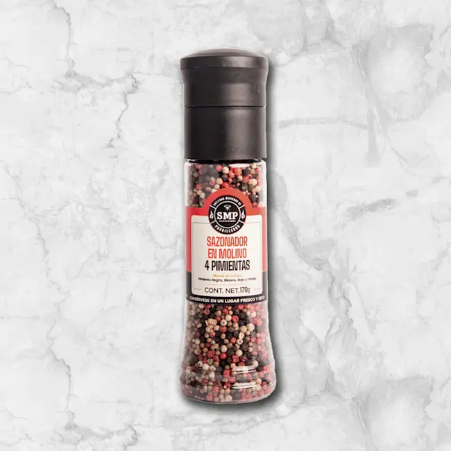 82058 WFMEx Packaged SAZONADOR EN MOLINO 4 PIMIENTAS 170G Secos