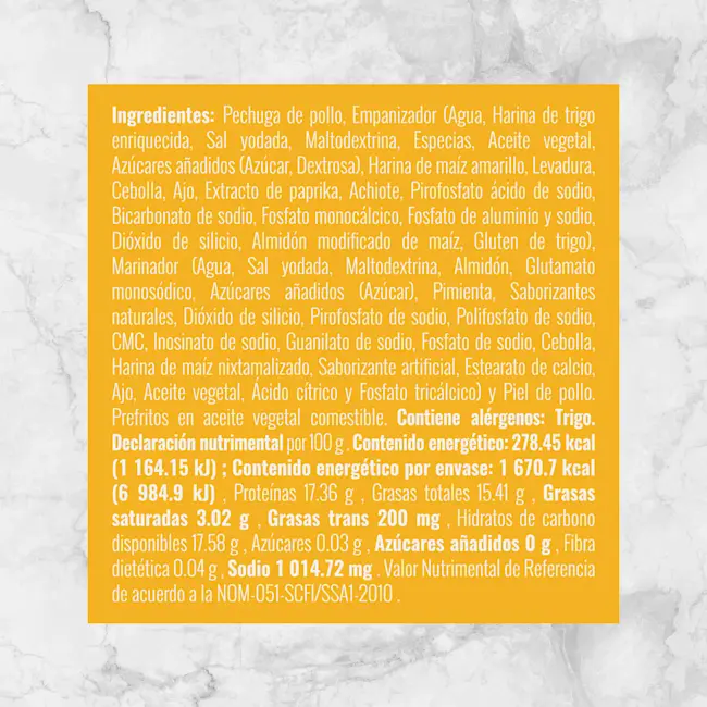 81037 80141 NUGGETS DE PECHUGA DE POLLO Info nutrimental (1)