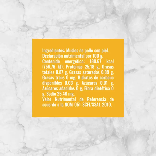 81122 MUSLO DE POLLO Info Nutrimental