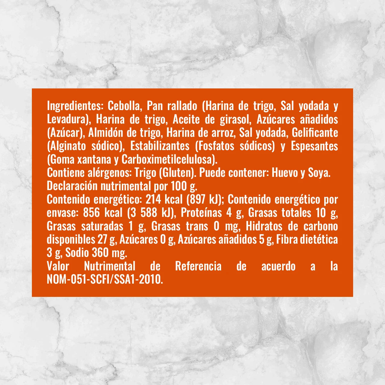 81924 AROS DE CEBOLLA Info Nutrimental