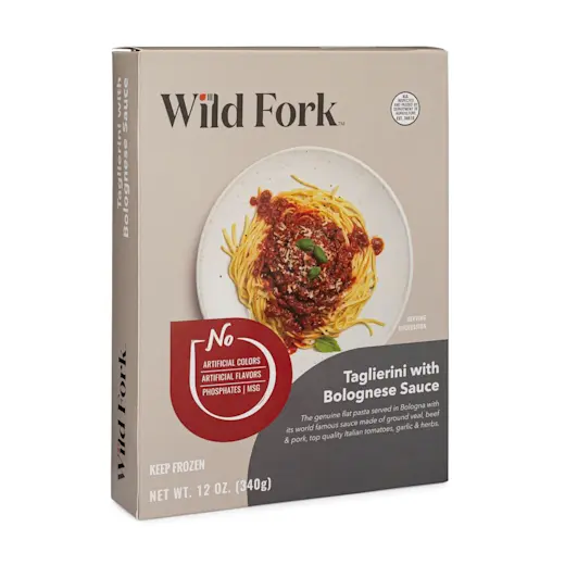 8035 WF PACKAGED Taglierini Bolognese - single serve Ready Meals