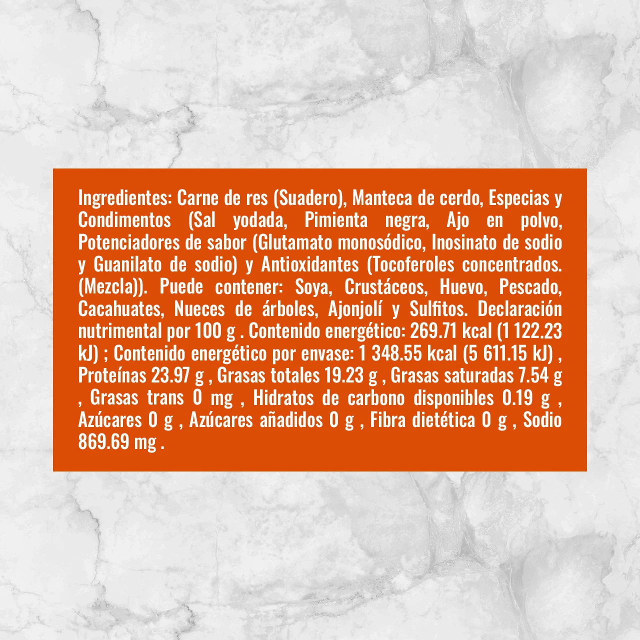 82440 SUADERO WF 500G Info Nutrimental