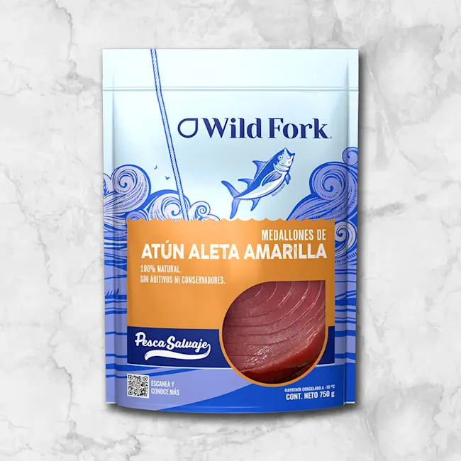 82218 WFMex PAckaged MEDALLONES DE ATÚN ALETA AMARILLA Pescados