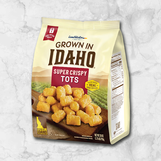 82430 WFMex Packaged 2 TATER TOTS GROWN IN IDAHO 793G Acompañamientos