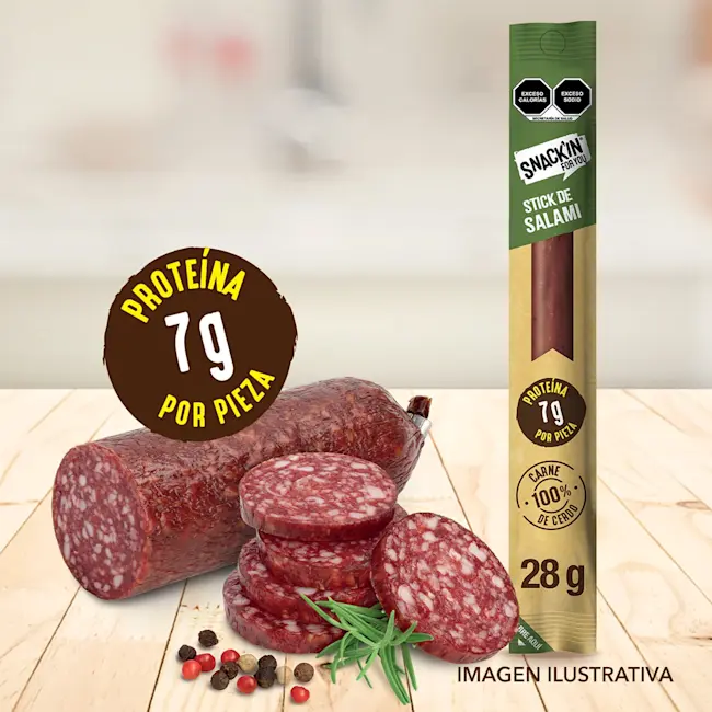 82423 WFMex Lifestyle STICK DE SALAMI SNACKIN FOR YOU 28g Botanas