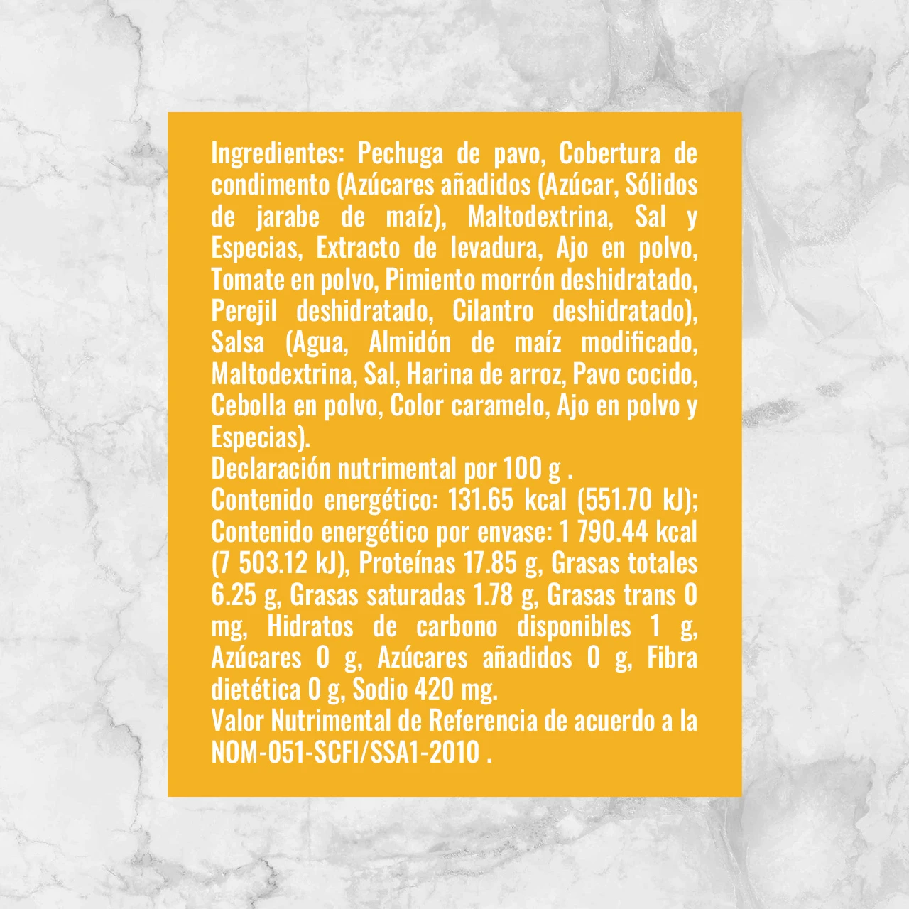 81821 PECHUGA DE PAVO HIERBAS FINAS BUTTERBALL Info Nutrimental