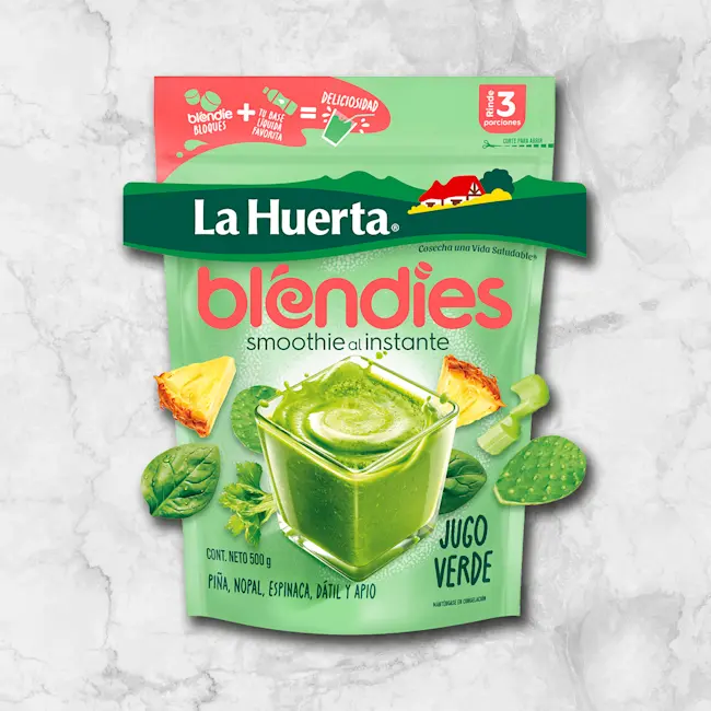 82461 WFMex Packaged BLENDIE JUGO VERDE LA HUERTA 500G Verduras