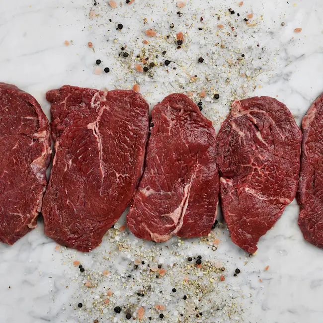 80012 WFMex Raw Bistec de Top Sirloin de Res Inspected Res DD