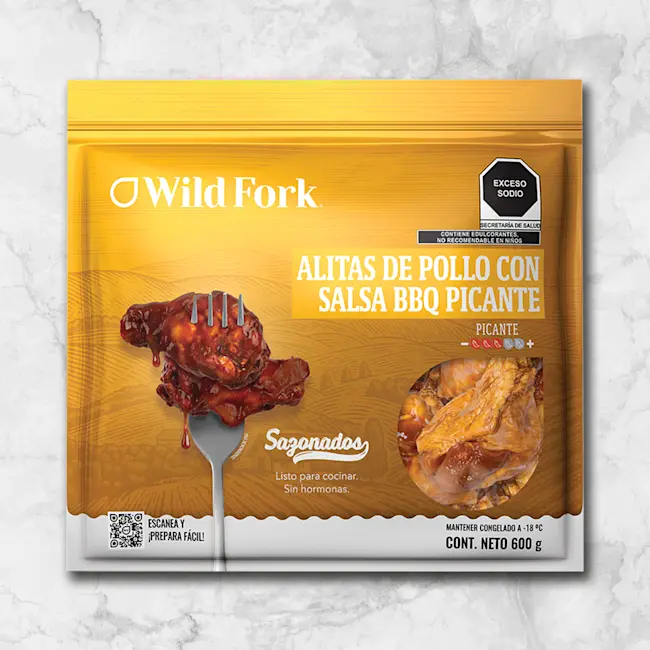 Alitas de Pollo con Salsa BBQ Picante