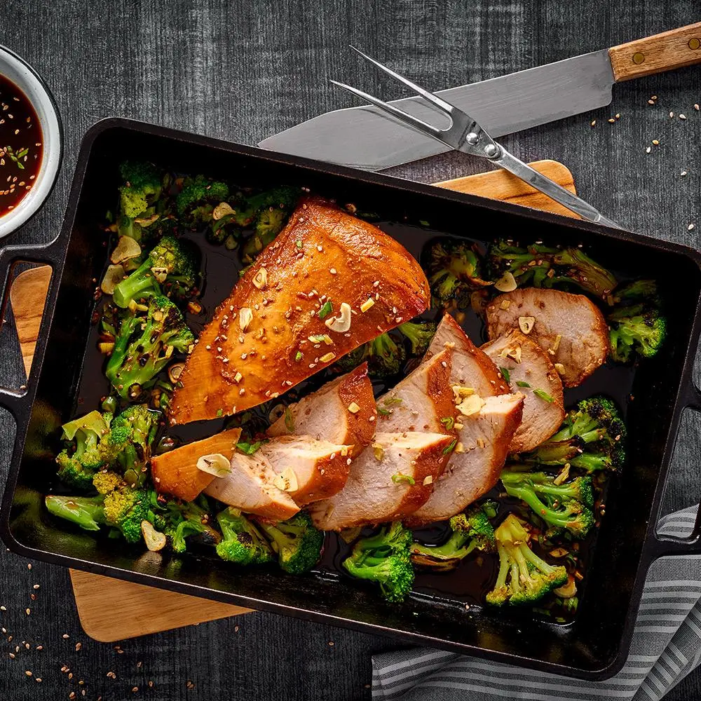 PECHUGA DE PAVO AL HORNO EN SALSA DE SOYA Y MIEL