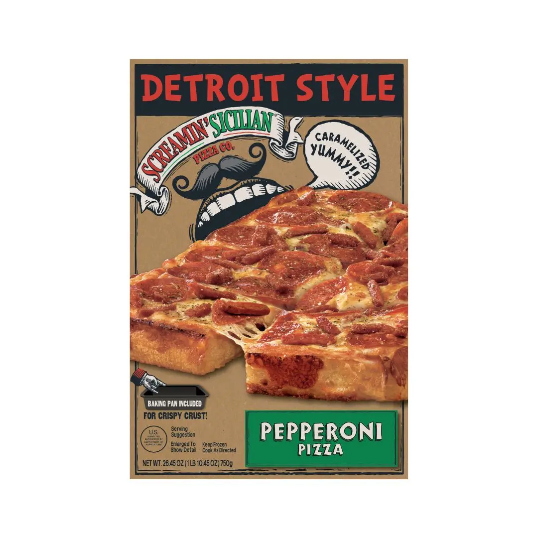 8144 PACKAGED Double Pepperoni Detroit Style Pizza - Screamin' Sicilian