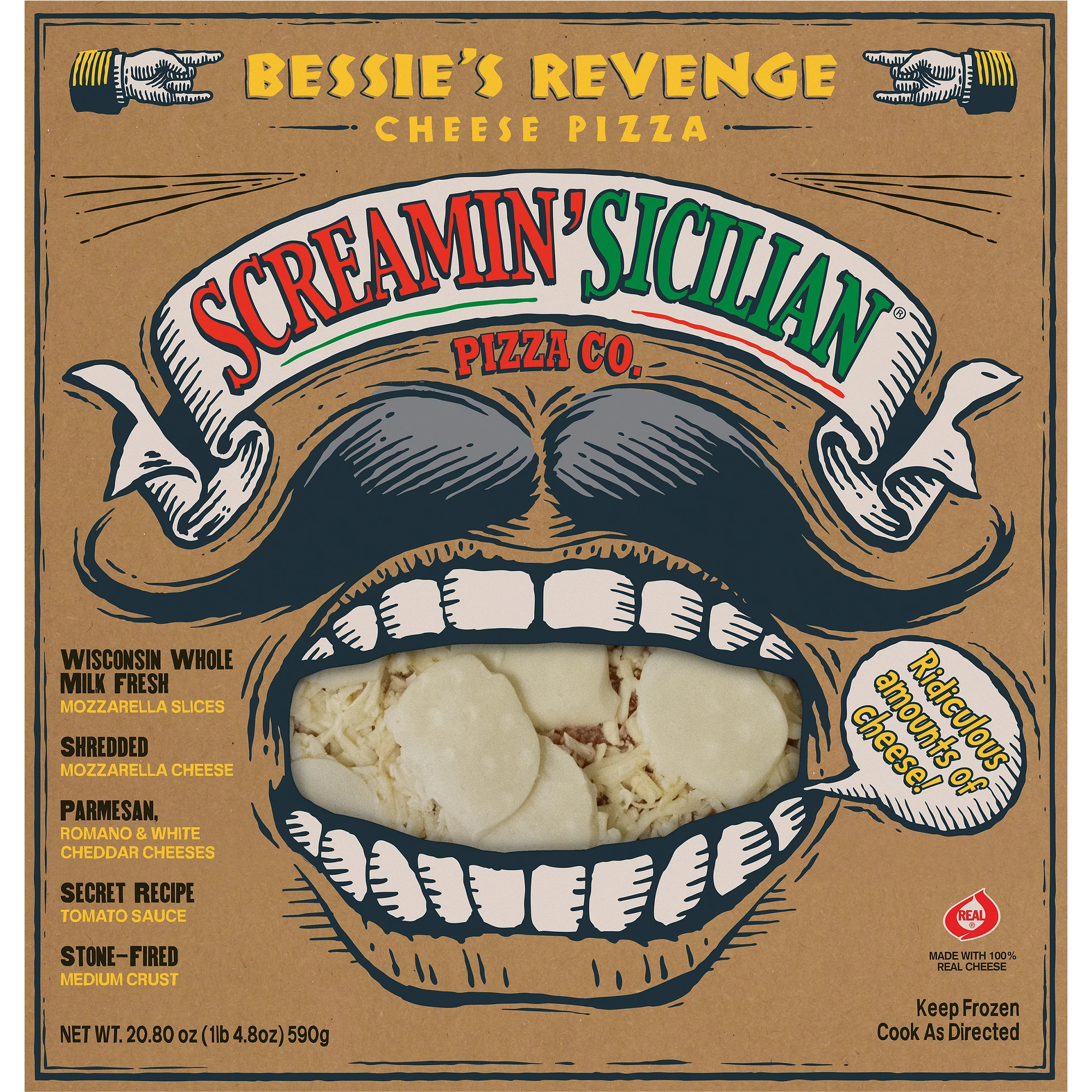 8141 PACKAGED Bessie's Cheese Pizza - Screamin' Sicilian