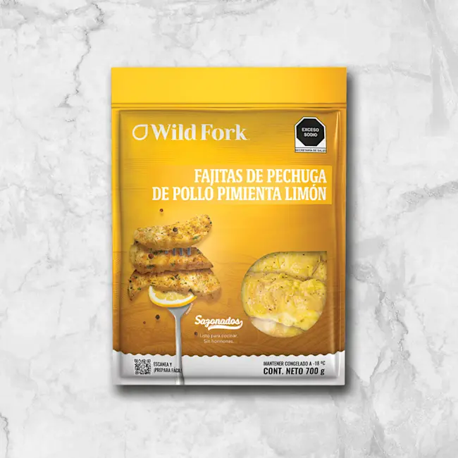Fajitas de Pechuga de Pollo Pimienta Limón