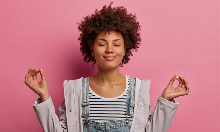 Woman meditating
