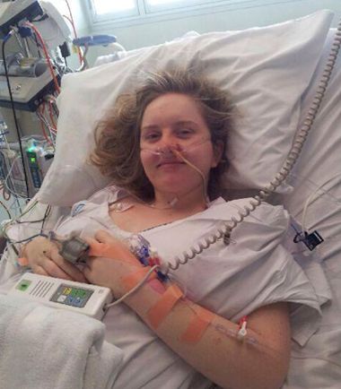 Kate in hospital after her accident Shine Lawyers | Kate in hospital after her accident