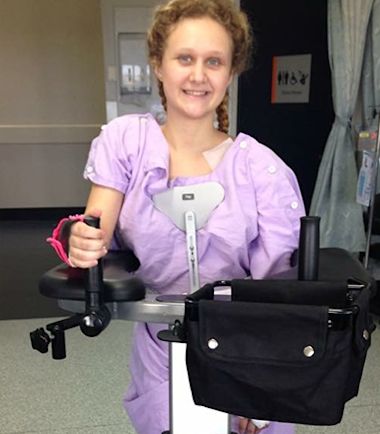 Madeline on the road to recovery in hospital Shine Lawyers | Madeline on the road to recovery in hospital