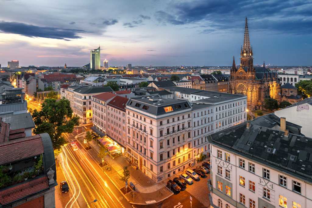 View on Leipzig - the attractive metropolis in eastern Germany