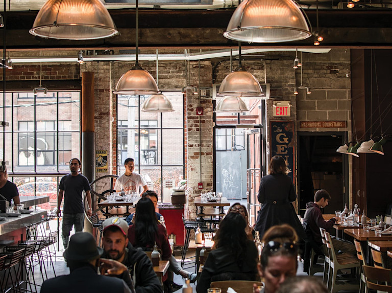 Interior of a restaurant