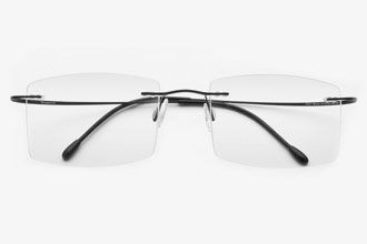 Black Rimless Eyeglass Frames