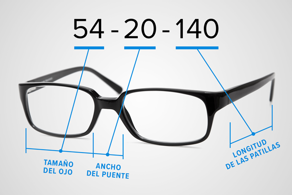 tamaños de armazones para gafas