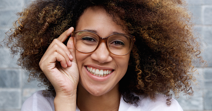 woman wearing glasses