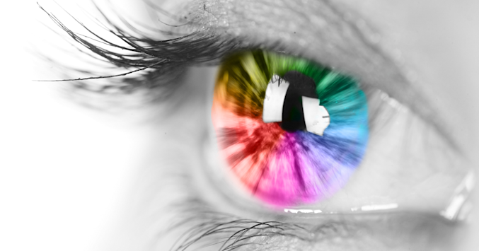 a variety of eye colors