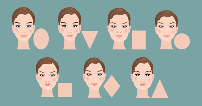 illustration of face shapes