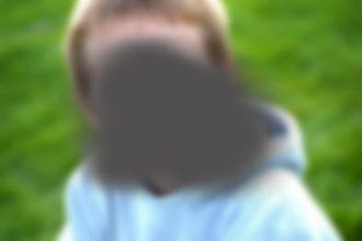 Blind spot on a child from macular degeneration