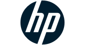 HP logo in black.