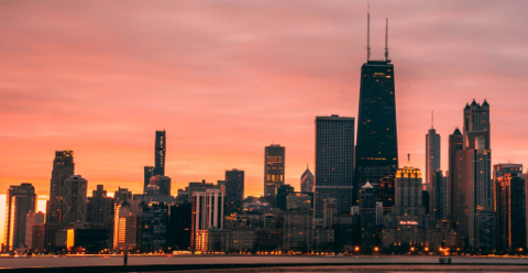 Lo skyline di Chicago.