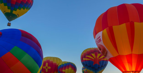 Hőlégballonok Albuquerque felett.