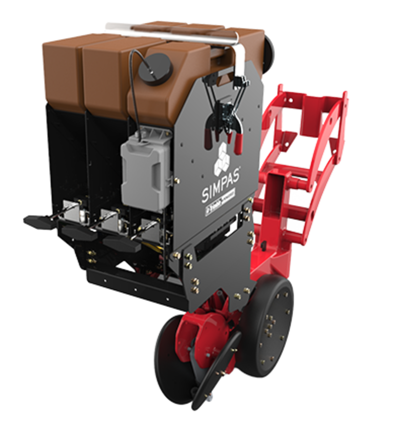 SIMPAS application system, SmartCartridges, John Deere row unit, 3D