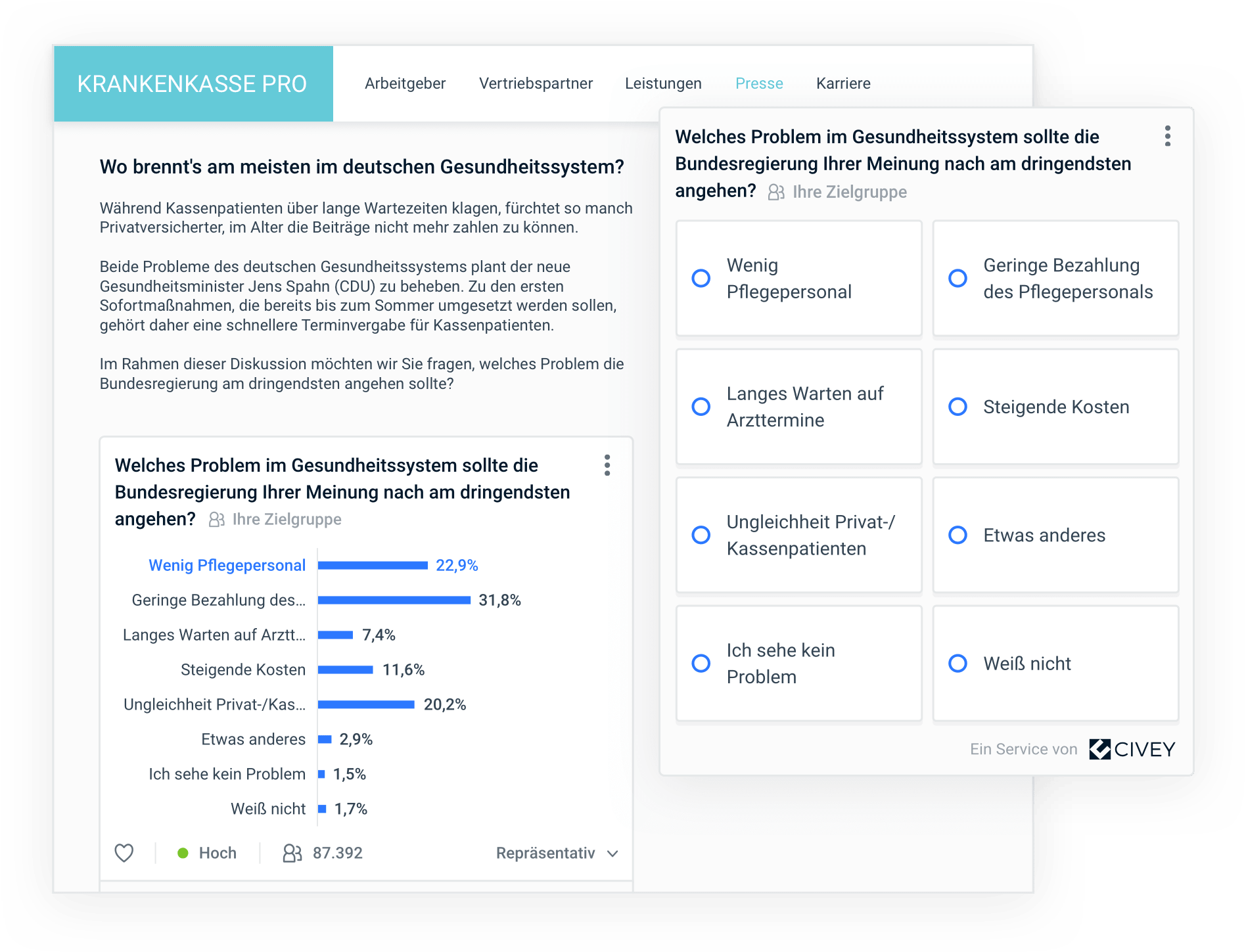 Umfragetool: Treten Sie in direkten Kontakt mit Ihrer Zielgruppe