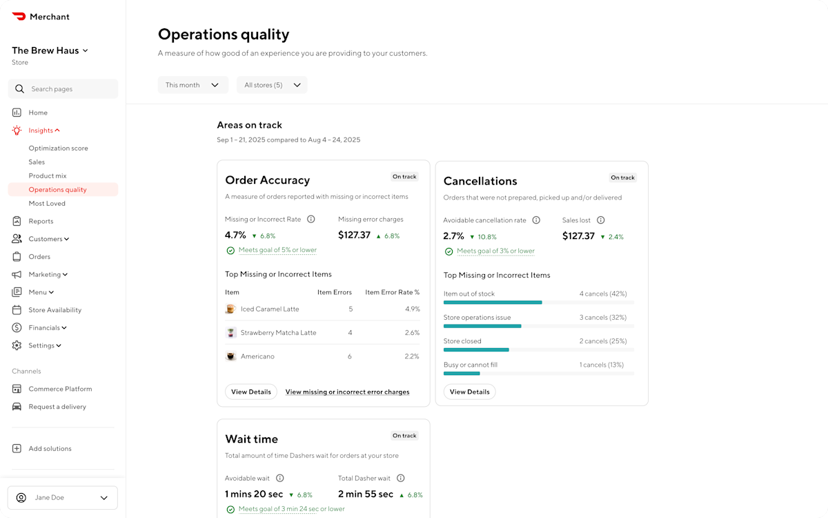 Mx - Portal - Insights - Operations Quality