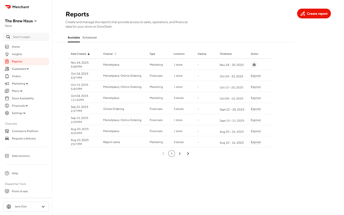 Mx - Portal - Reports - Available