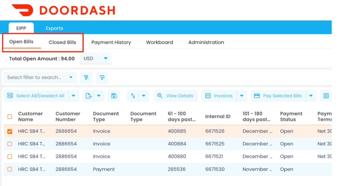 DDfB - Find invoices