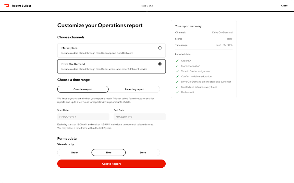 Mx - Portal - Reports - Report Builder - Operations Report - Drive On-Demand