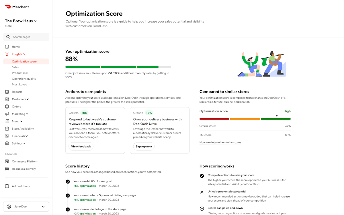 Mx - Portal - Insights - Optimization Score