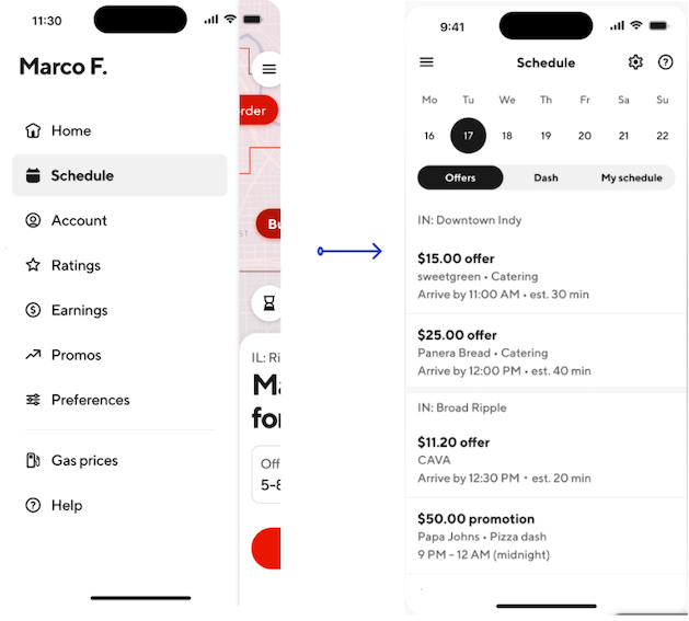 Catering Tab