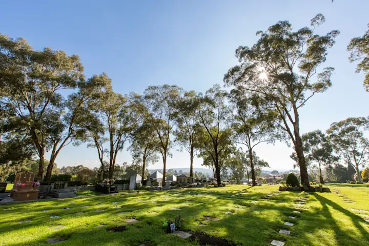Burial vaults and lawn graves at Templestowe Cemetery