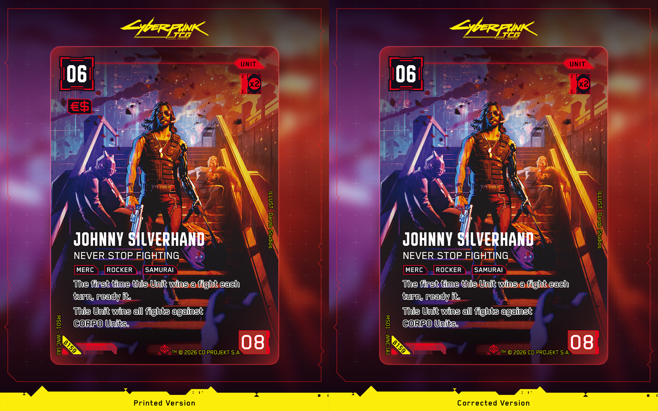 Johnny Iconic Errata