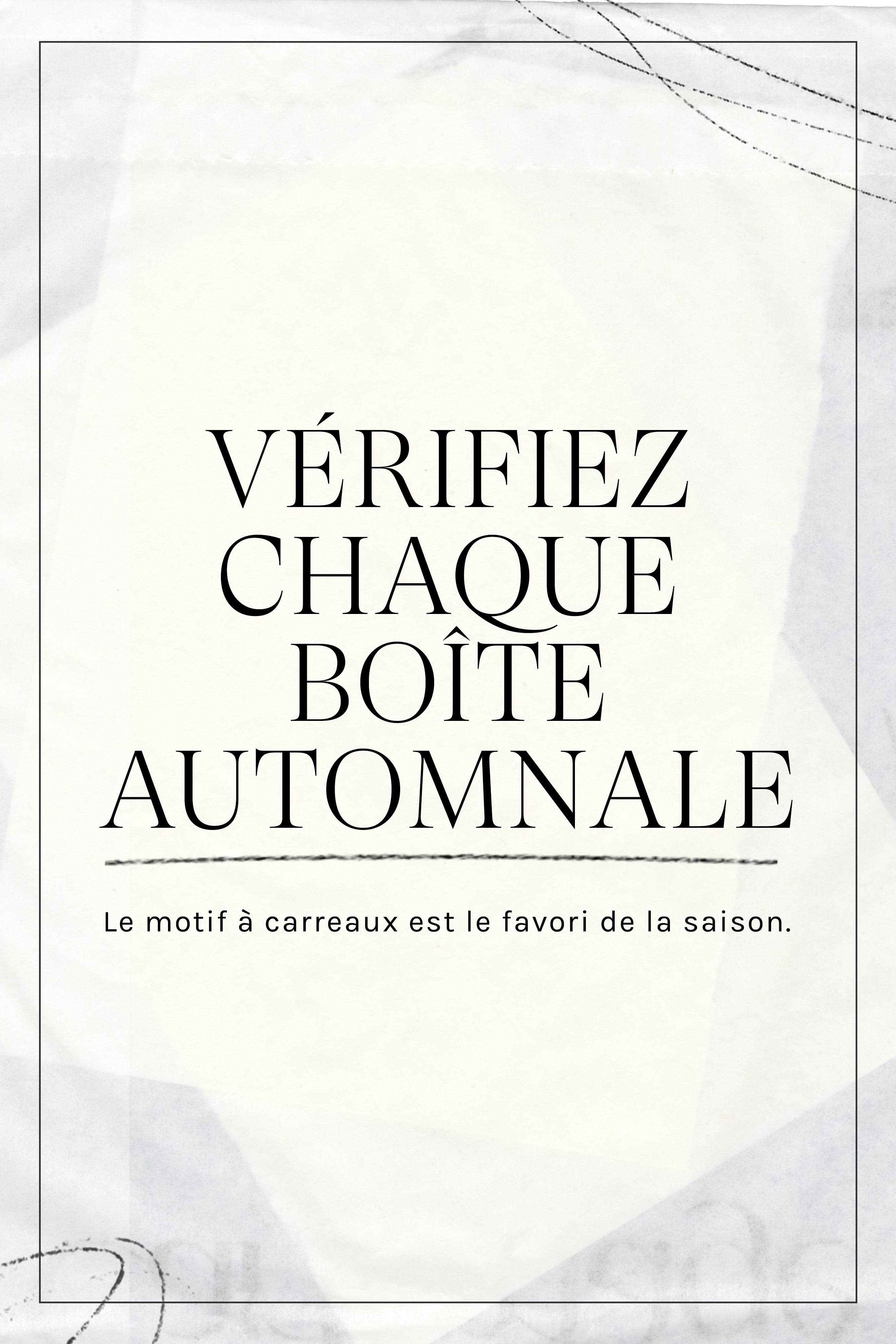 Cochez toutes les cases de l'automne: le tartan est le motif préféré de la saison