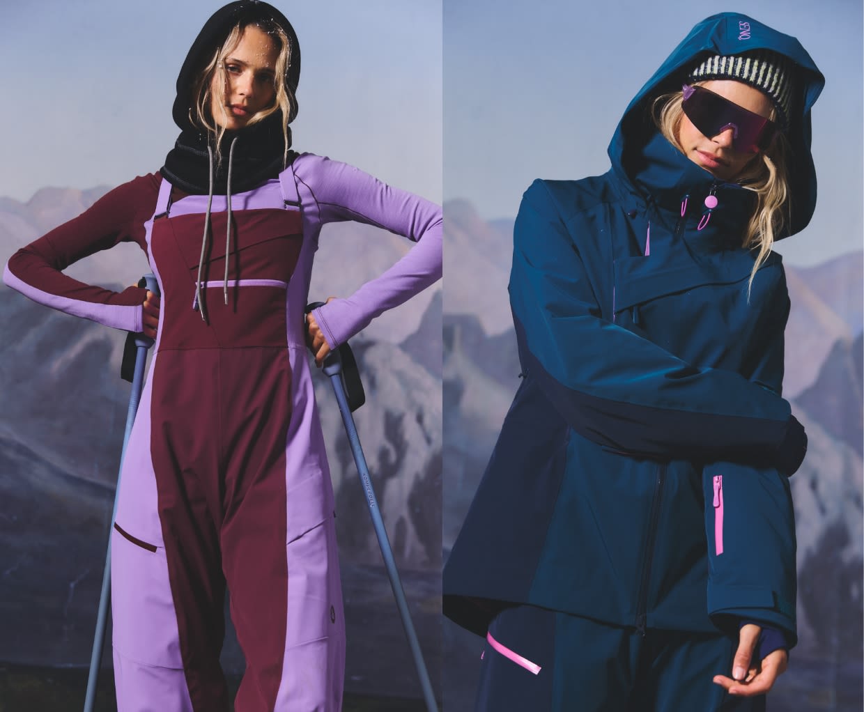 Girls in ski outfits